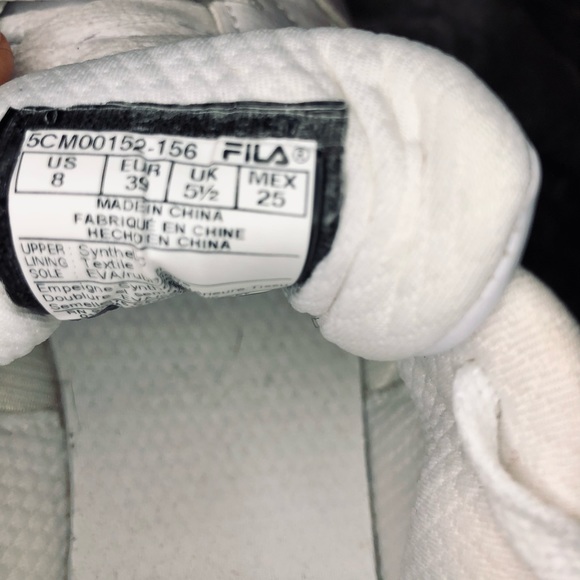 FILA MACHU WOMENS FAUX LEATHER FITNESS CASUAL SNEAKERS - Picture 11 of 11